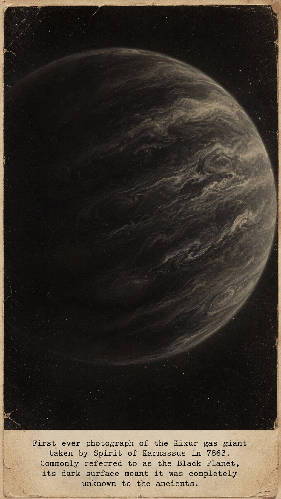 An early image of the planet Kixur